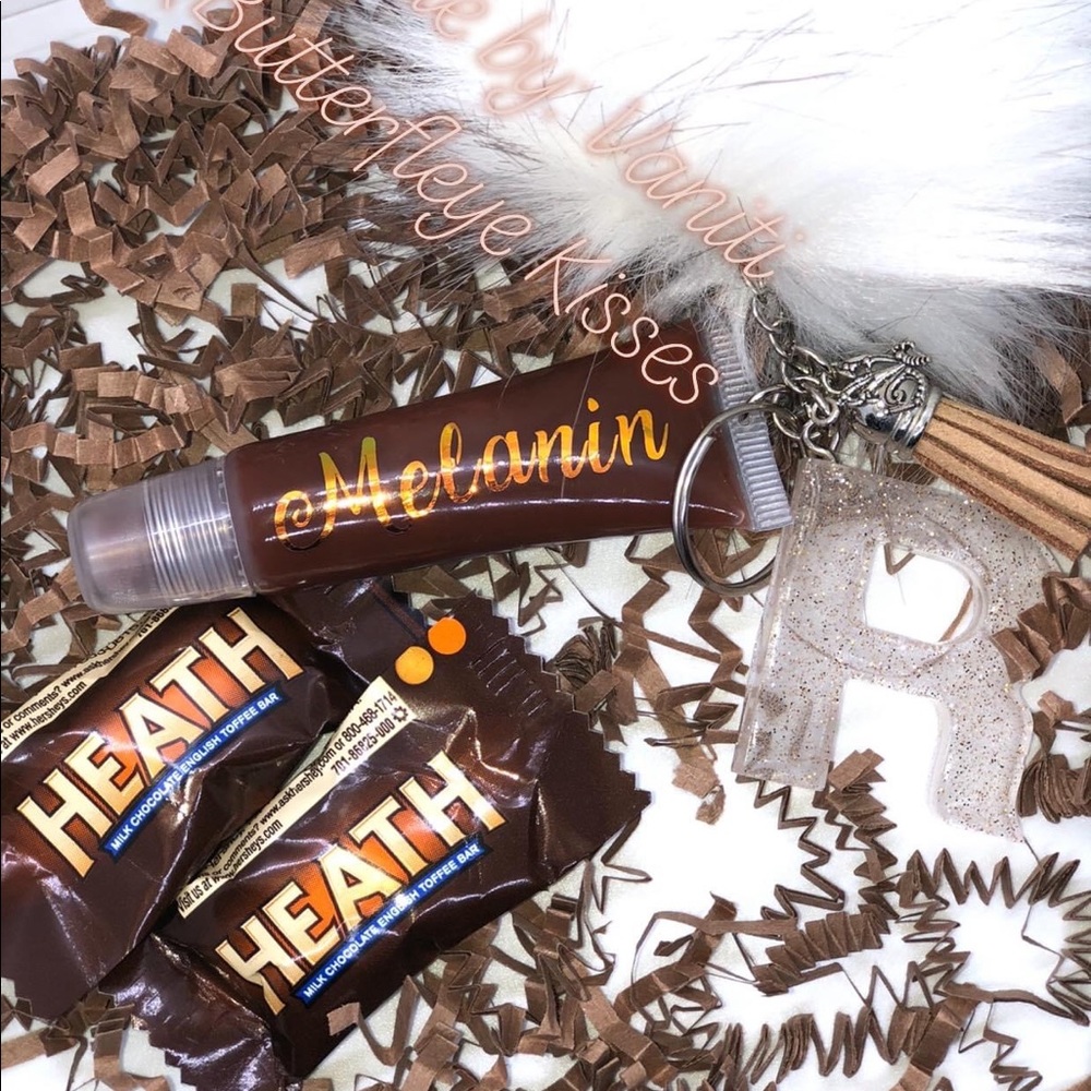 Caramel Melanin Keychain Lip Gloss